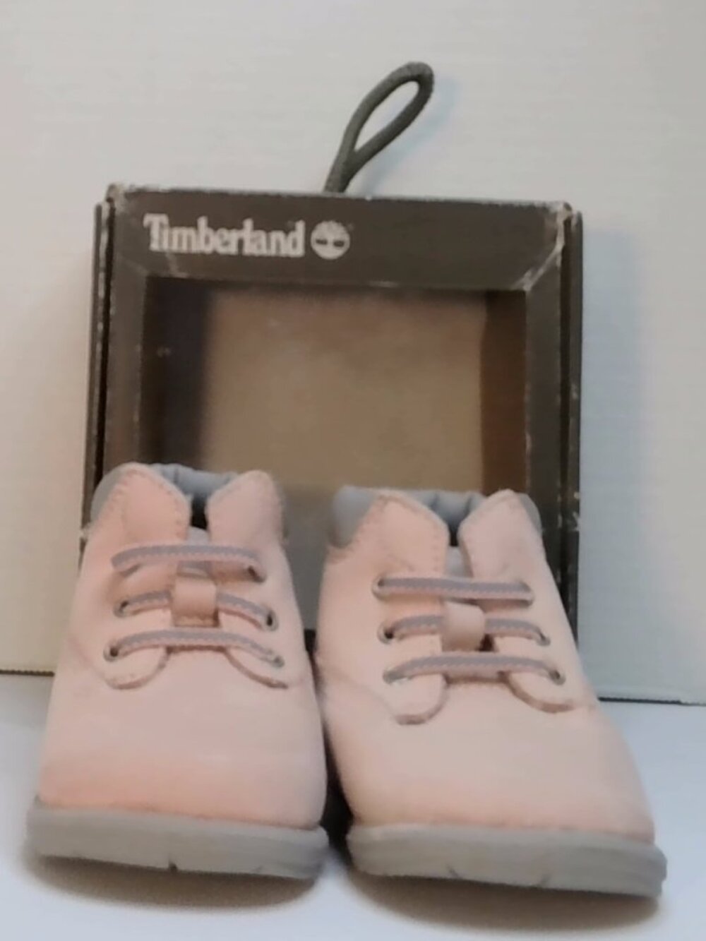 Timberland infant crib booties pink size 4 A2B6F box